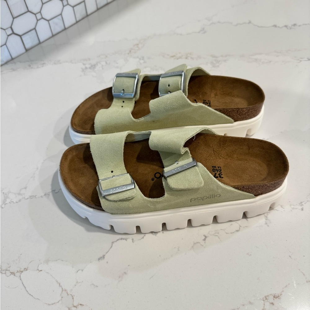 Birkenstock Arizona Chunky | Faded Lime | Size 6/6.5 (EU 37)